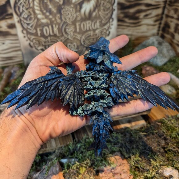 Baby Wing Crystal Dragon Flexible Articulated Fidget Toy 3D Printed - Picture 5 of 10